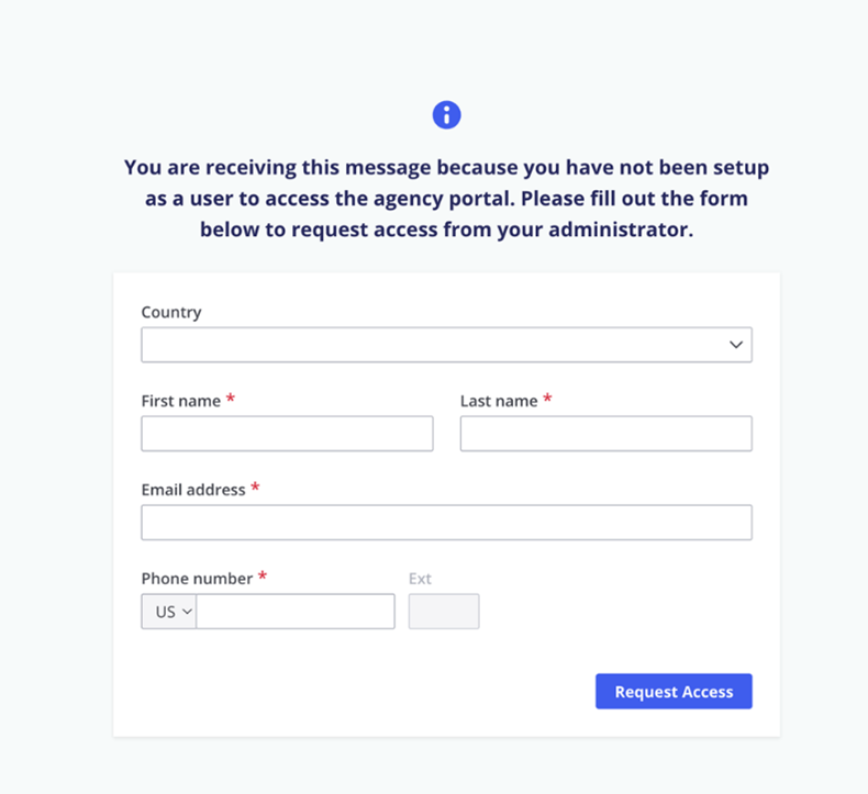 Request portal access