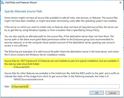 Specify Alternate Source Path
