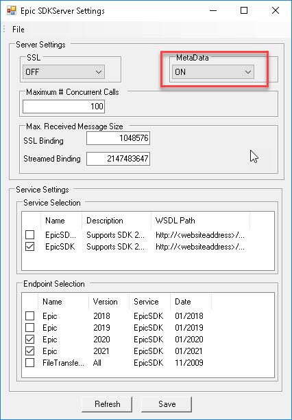 Enable Meta Data Publishing