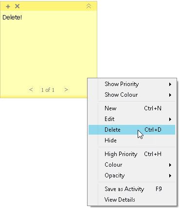 Epic Delete Sticky Note